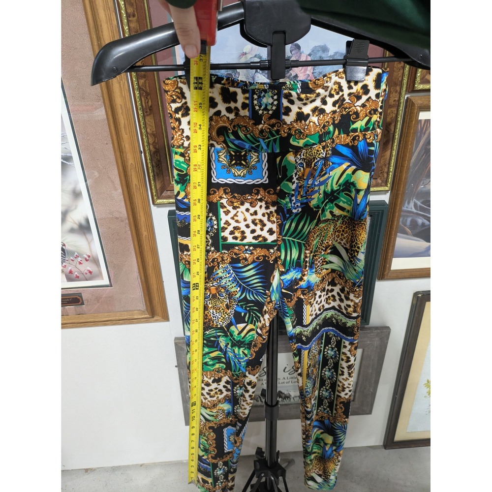 No Boundaries Womens Mixed Print Leggings Leopard Tropical Baroque Multi Color M - Picture 5 of 5